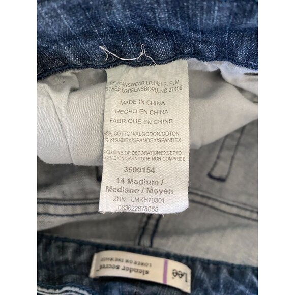 Lee Slender Secret Womens Medium Wash Stretch Denim Jeans 14 Mid-Rise Comfort - Picture 4 of 7